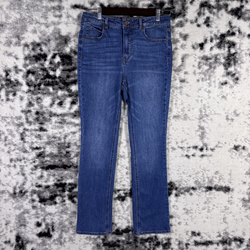 Oat New York Jeans Womens Size 4/27 Medium Wash High Rise Stretch Straight